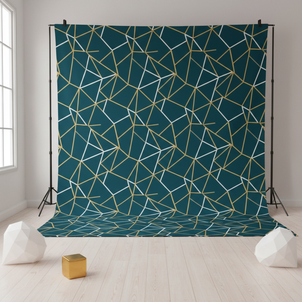 A vibrant custom pillowcase photo booth backdrop with a professional design, showcasing the quality of the best custom backdrop supplier for photo booths
