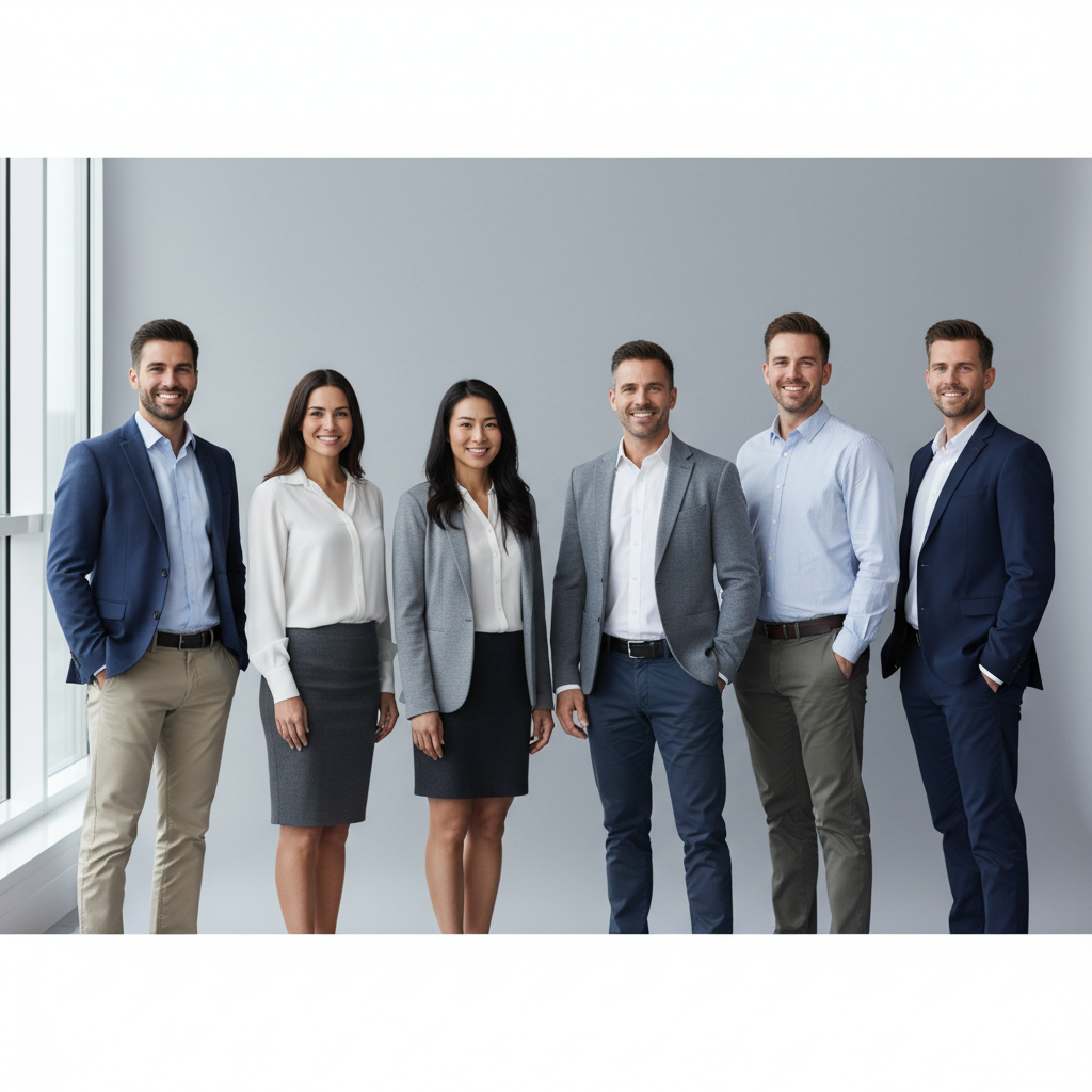 A sleek, modern professional backdrop for corporate photos at a business event, featuring a subtle geometric pattern in neutral tones.